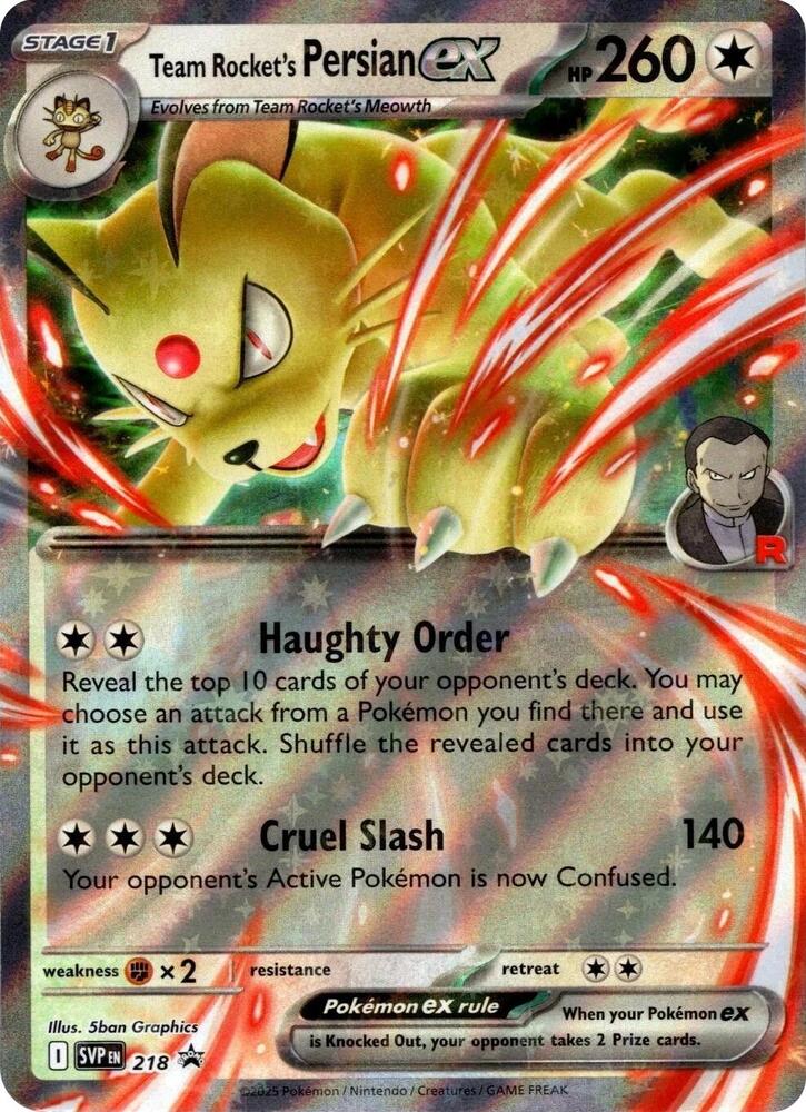 Team Rocket's Persian EX - SVP218