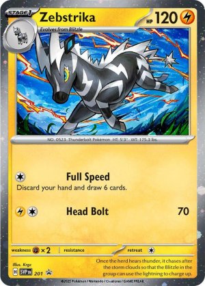 pokemon scarlet violet promos zebstrika svp201