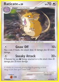 pokemon secret wonders raticate 61 132