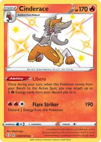 pokemon shining fates cinderace sv17 sv122