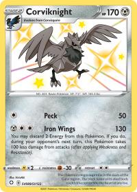 pokemon shining fates corviknight sv89 sv122