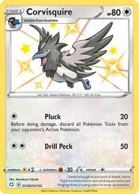 pokemon shining fates corvisquire sv102 sv122