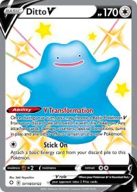 pokemon shining fates ditto v sv118 sv122