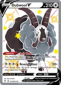 pokemon shining fates dubwool v sv120 sv122