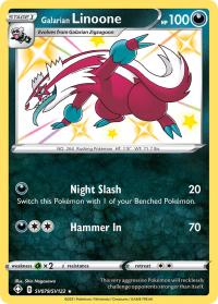 pokemon shining fates galarian linoone sv79 sv122