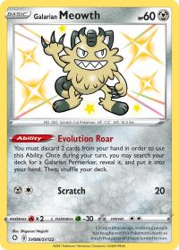 pokemon shining fates galarian meowth sv86 sv122