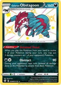 pokemon shining fates galarian obstagoon sv80 sv122