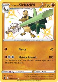 pokemon shining fates galarian sirfetch d sv64 sv122