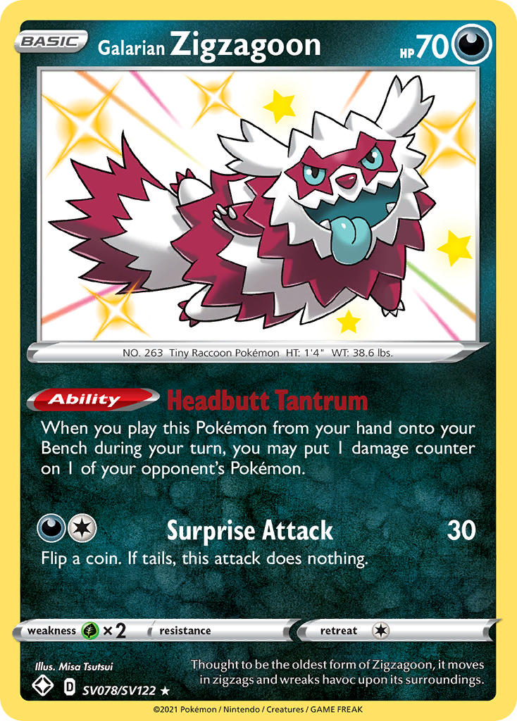 Galarian Zigzagoon - SV78-SV122