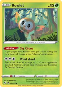 pokemon shining fates rowlet 6 72