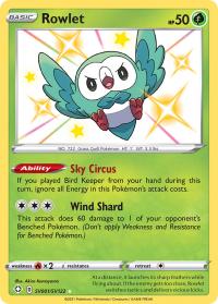 pokemon shining fates rowlet sv1 sv122