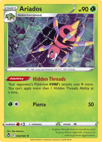 pokemon silver tempest ariados 004 195