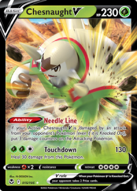 pokemon silver tempest chesnaught v 015 195