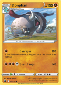 pokemon silver tempest donphan 092 195
