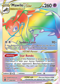pokemon silver tempest mawile vstar 200 195 rainbow