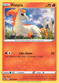 pokemon silver tempest ponyta 021 195