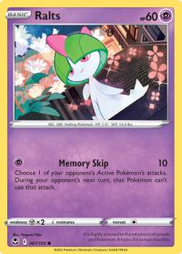 pokemon silver tempest ralts 067 195