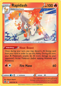 pokemon silver tempest rapidash 022 195