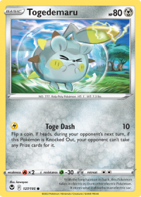 pokemon silver tempest togedemaru 127 195