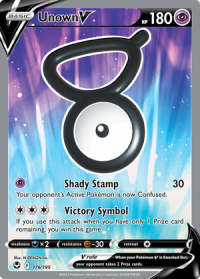 pokemon silver tempest unown v 176 195 full art