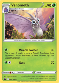 pokemon silver tempest venomoth 002 195