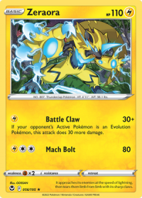 pokemon silver tempest zeraora 056 195