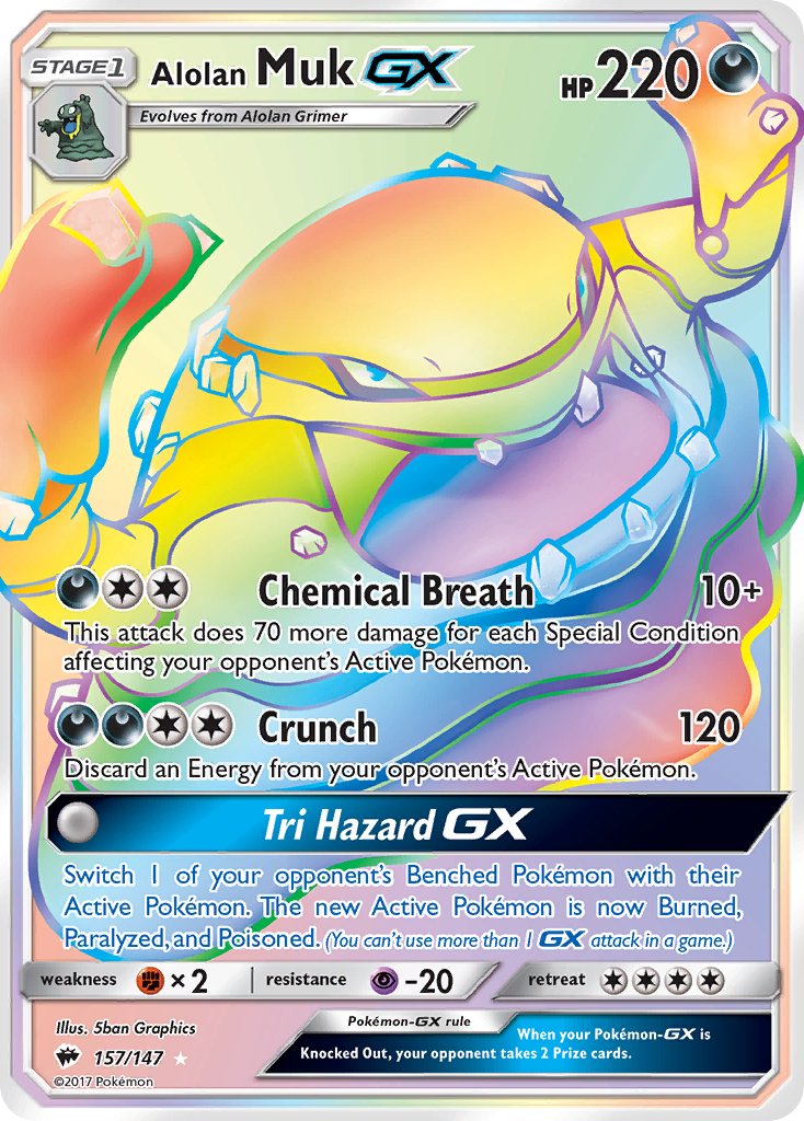 Alolan Muk GX (RAINBOW) 157-147