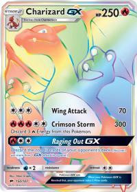 pokemon sm burning shadows charizard gx rainbow 150 147 ex vg