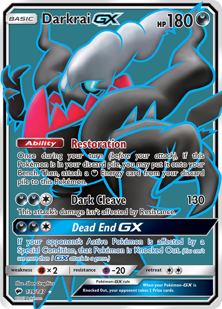 Darkrai GX FULL ART 139-147