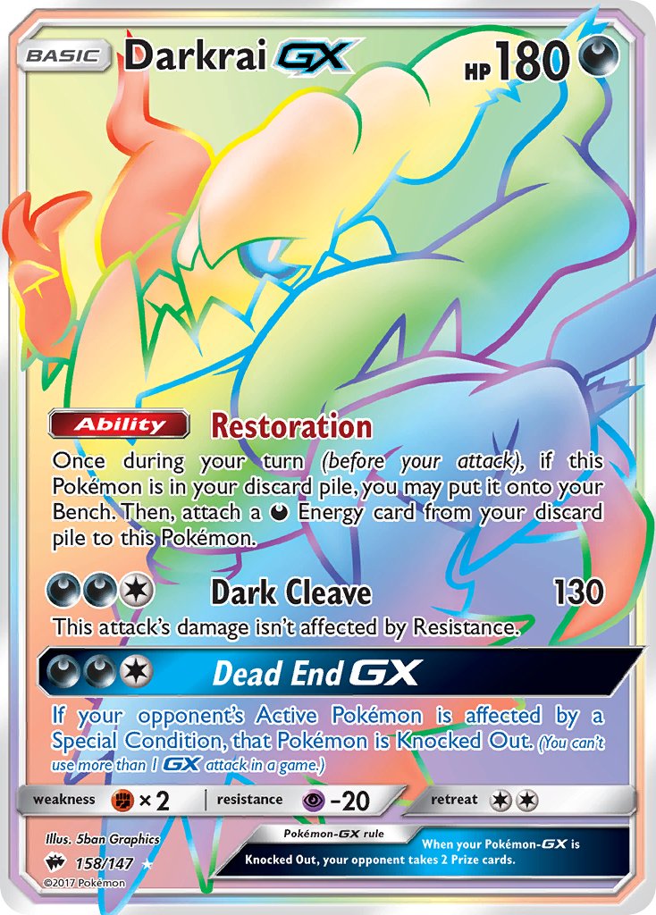 Darkrai GX (RAINBOW) 158-147