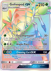 pokemon sm burning shadows golisopod gx rainbow 148 147