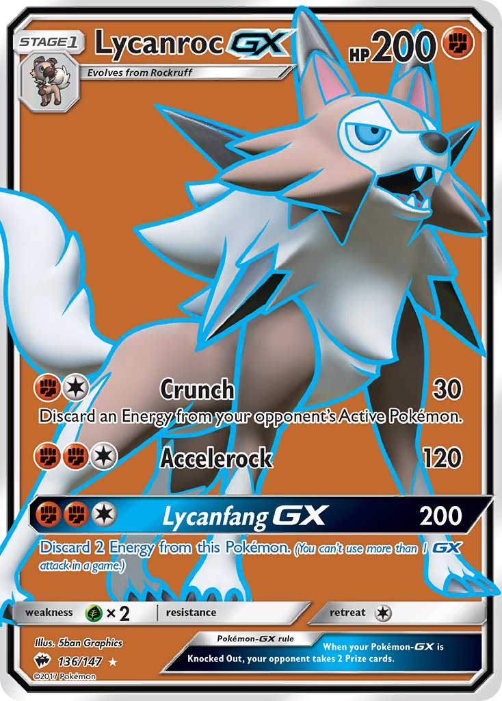 Lycanroc GX FULL ART 136-147