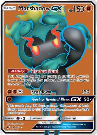 pokemon sm burning shadows marshadow gx full art 137 147