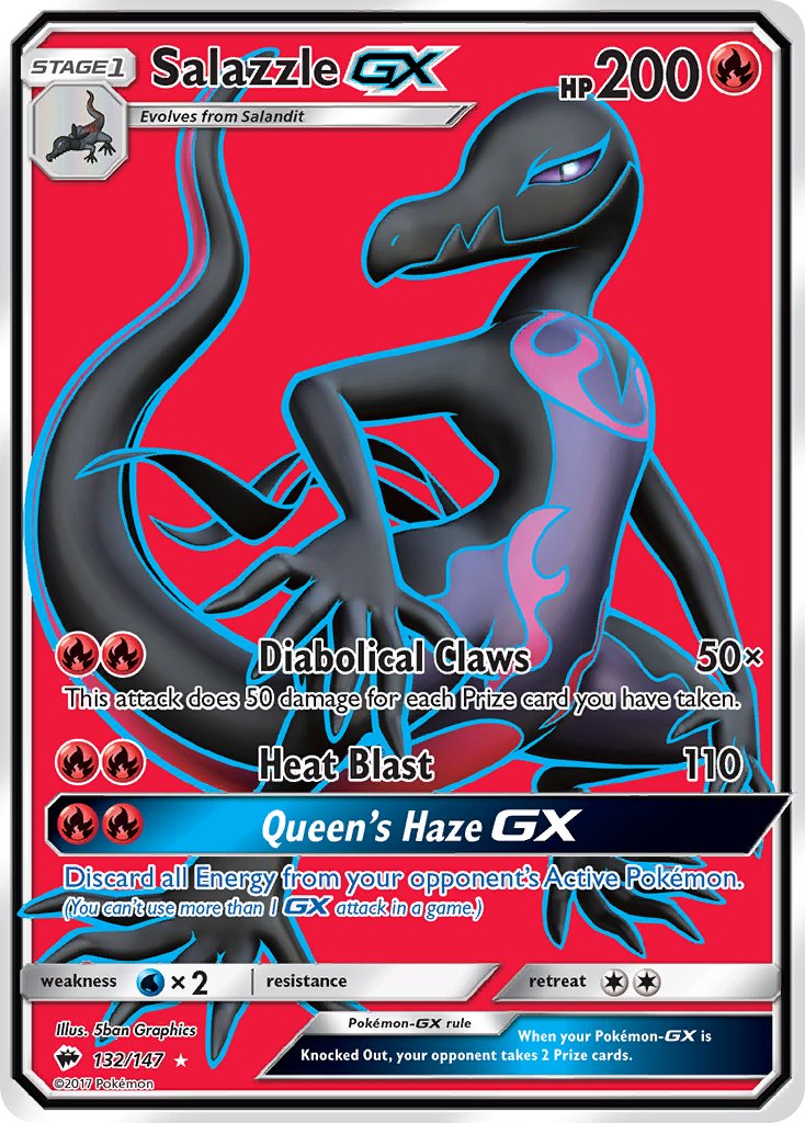 Salazzle GX FULL ART 132-147