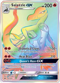 pokemon sm burning shadows salazzle gx rainbow 151 147