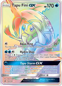 pokemon sm burning shadows tapu fini gx rainbow 152 147