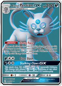 pokemon sm cosmic eclipse alolan persian gx 219 236 full art