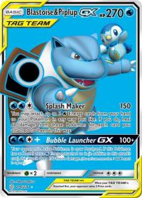 pokemon sm cosmic eclipse blastoise piplup gx 214 236 full art