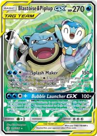 pokemon sm cosmic eclipse blastoise piplup gx 215 236 full art