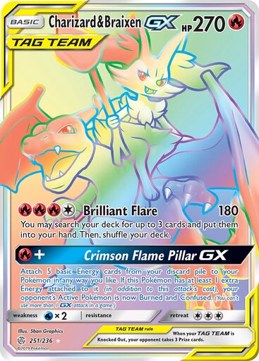 Charizard & Braixen GX 251-236 - RAINBOW RARE