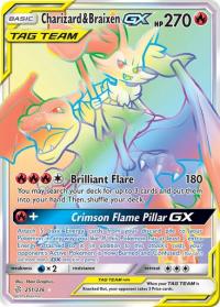 pokemon sm cosmic eclipse charizard braixen gx 251 236 rainbow rare