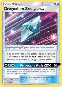 pokemon sm cosmic eclipse dragonium z dragon claw 190 236