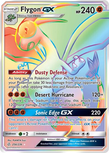 Flygon GX 256-236 - RAINBOW RARE