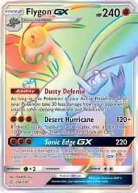 pokemon sm cosmic eclipse flygon gx 256 236 rainbow rare