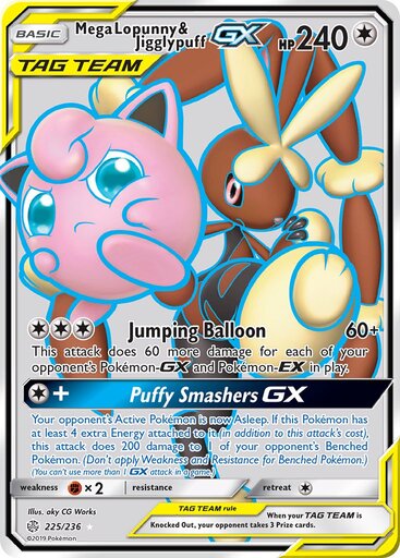 Mega Lopunny & Jigglypuff GX 225-236 - FULL ART