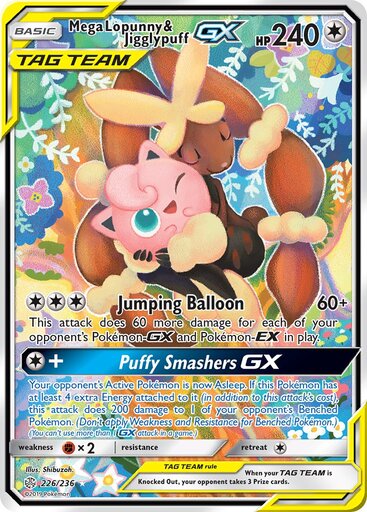 Mega Lopunny & Jigglypuff GX 226-236 - FULL ART