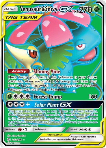 Venusaur & Snivy GX 210-236 - FULL ART