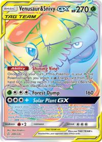 pokemon sm cosmic eclipse venusaur snivy gx 249 236 rainbow rare