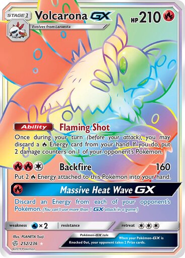 Volcarona GX 252-236 - RAINBOW RARE