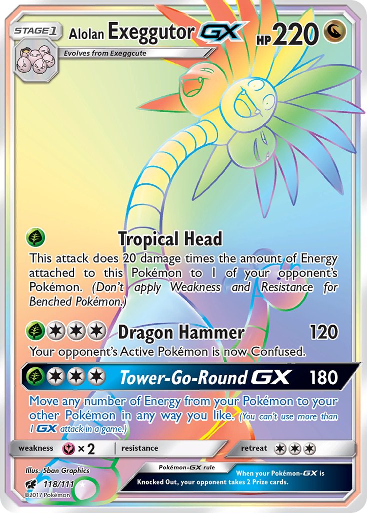 Alolan Exeggutor GX 118-111 (RAINBOW RARE)